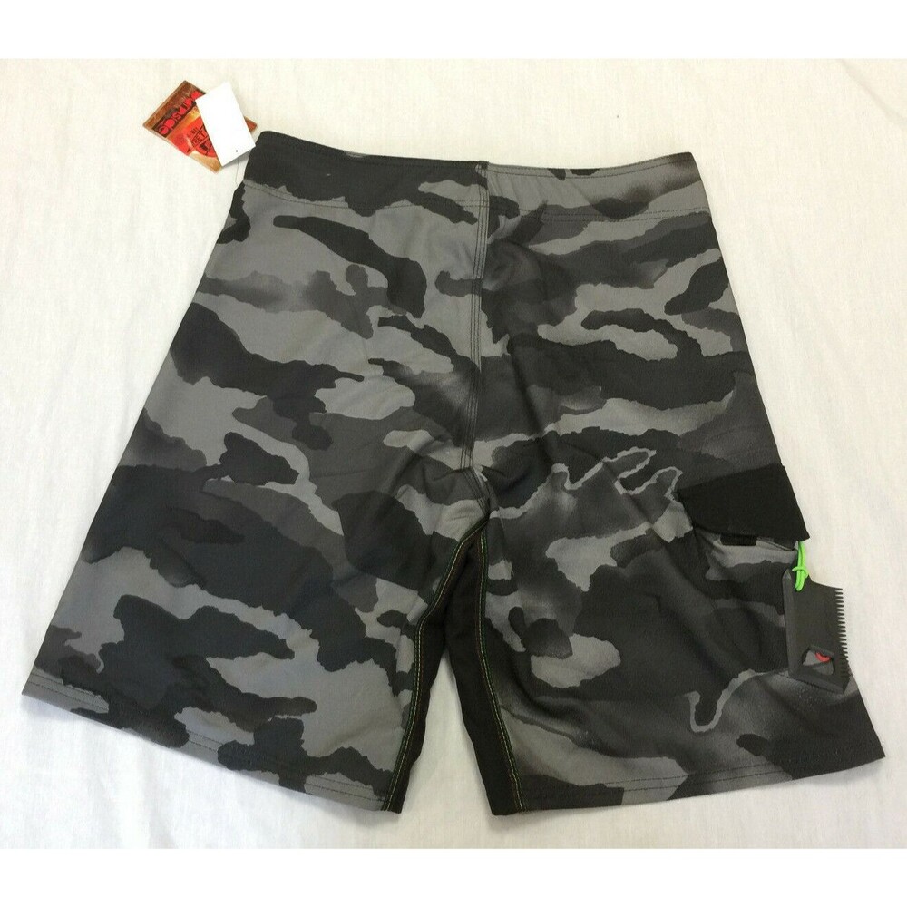NWT BURNSIDE MENS SWIM CAMO SHORTS SIZE 32